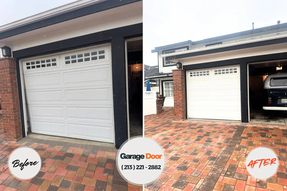 Before and after: garage door repair Pemiscot County